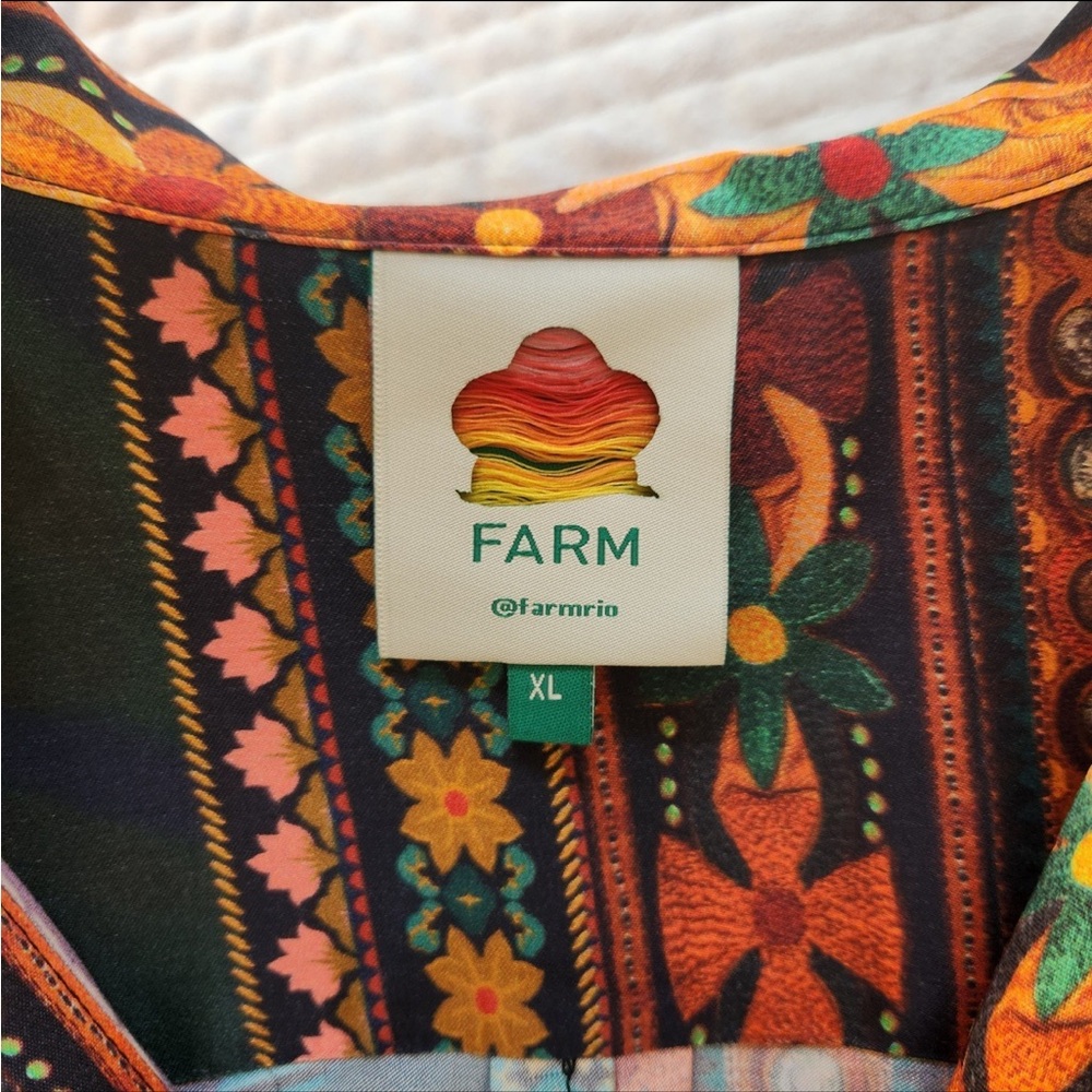 Farm Rio button-down heartberry shirt blouse size XL - Picture 8 of 10